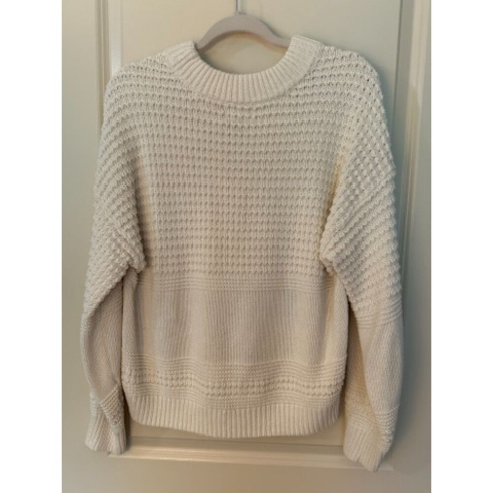 Universal Thread Ivory Cableknit Scoop Neck Sweater Women's Sz XXL